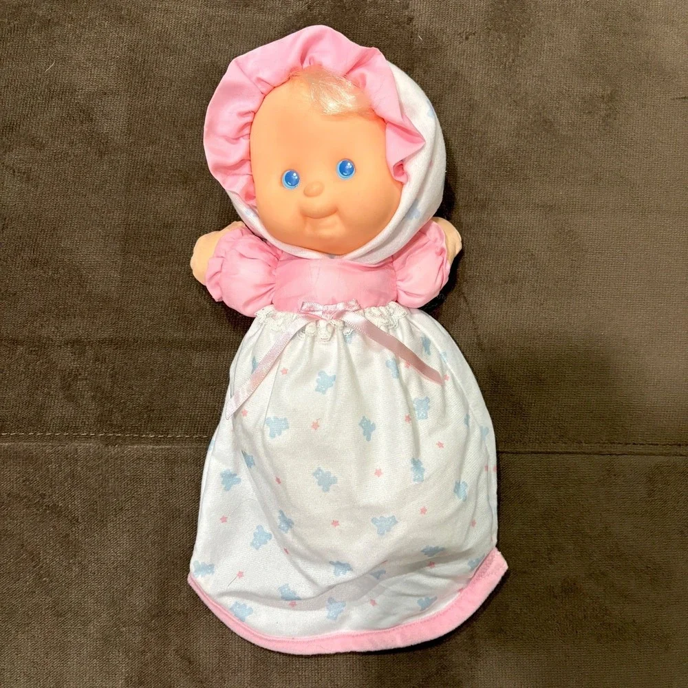 1992 Fisher Price Puffalump Kids NEWBORN Baby Doll Nightgown Bunting Vintage 12